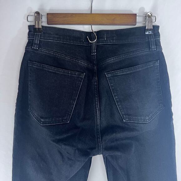 Abercrombie & Fitch Womens The Skinny High Rise Denim Black Buttonfly Sz 26/2R - Picture 7 of 8